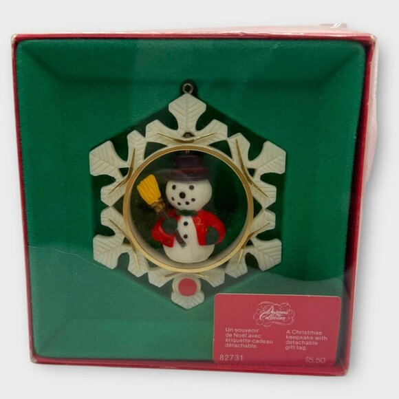 Vintage 1980 Snowman Christmas Ornament - Picture 1 of 6